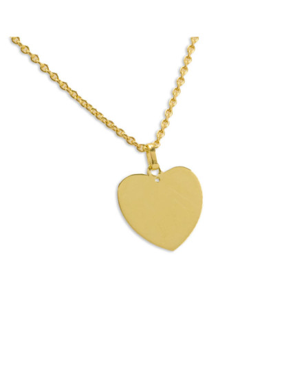 Anhänger  in bauchiger Herzform aus 14K Gelbgold
