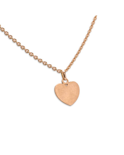 Anhänger  in bauchiger Herzform aus 14K Rotgold