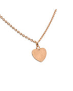 Anhänger  in bauchiger Herzform aus 14K Rotgold