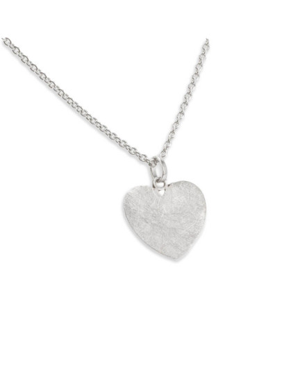 Anhänger  in bauchiger Herzform aus 14K Weißgold