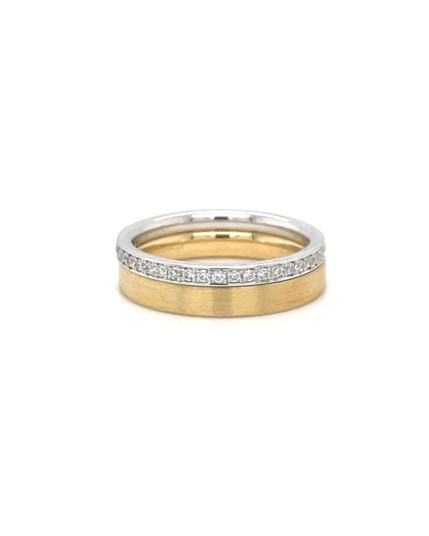 Memoryring mit Brillanten aus Platin 600
