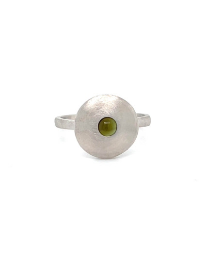 Ring mit grünem Turmalin aus 925 Silber