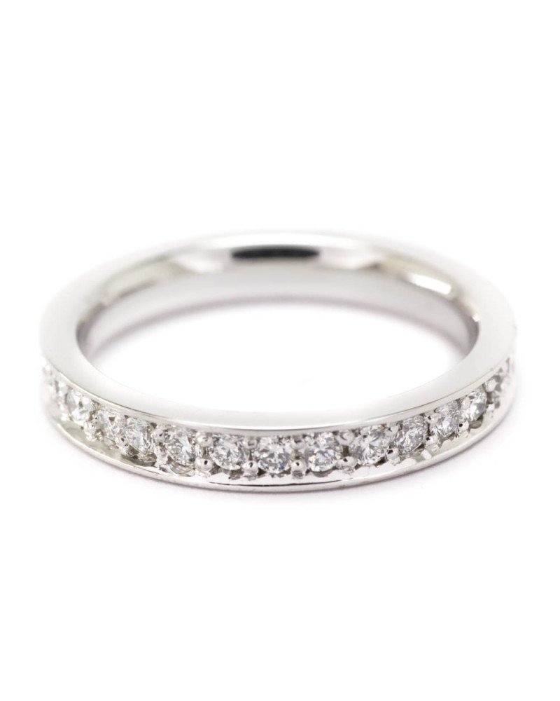 Memoryring mit Brillanten aus Platin 600