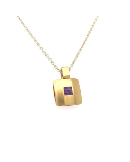 Anhänger mit Amethyst aus 18 Karat Gelbgold