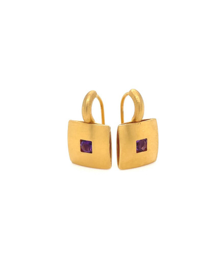 Ohrhänger mit Amethyst aus 18 Karat Gelbgold