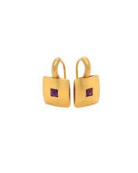 Ohrhänger mit Amethyst aus 18 Karat Gelbgold