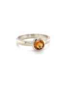Ring konisch mit Citrin gold 6mm aus 925 Silber