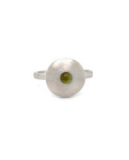 Ring mit grünem Turmalin aus 925 Silber