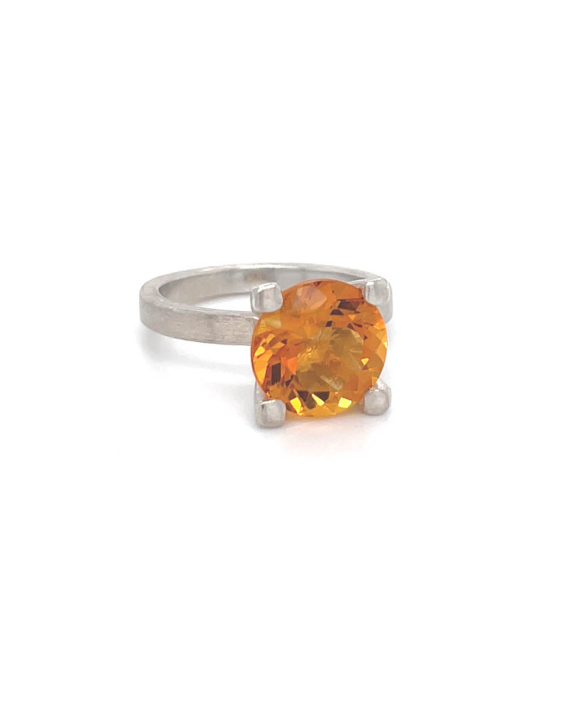 Ring mit Citrin aus 925 Silber