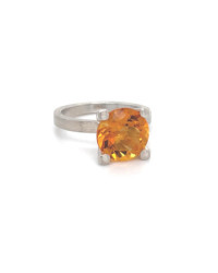 Ring mit Citrin aus 925 Silber