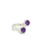 Ring mit Amethyst facettiert aus 925 Sterlingsilber