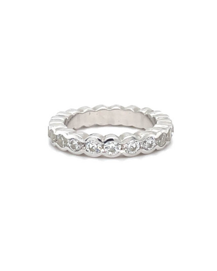 Memoryring "Welle" aus 950 Platin