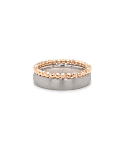 Vorsteckring  "Kugelring" 2mm breit aus 14 Karat Gold