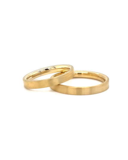 Trauringpaar Gelbgold 3mm breit aus 14 Karat  Gelbgold