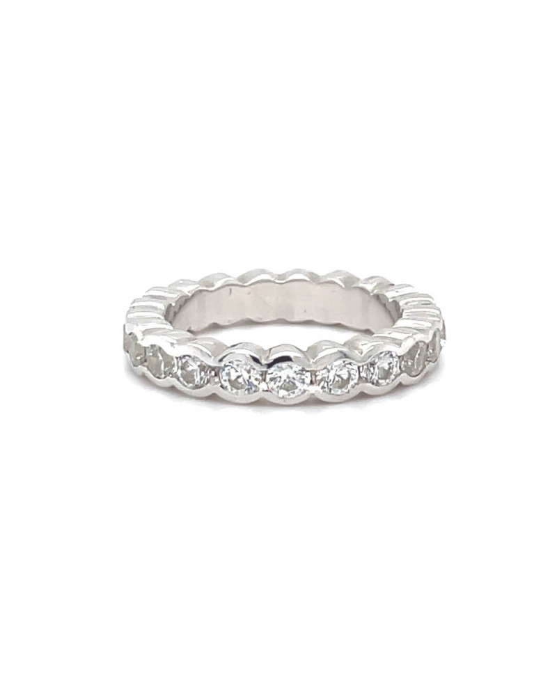 Memoryring "Welle" aus 950 Platin
