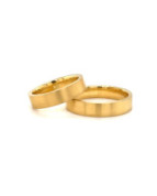 Trauringpaar Gelbgold 5mm breit aus 14 Karat Gelbgold