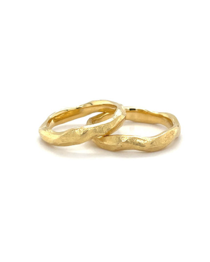 Trauringpaar "Twist" aus 14 Karat  Gelbgold