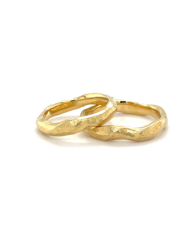 Trauringpaar "Twist" aus 14 Karat  Gelbgold