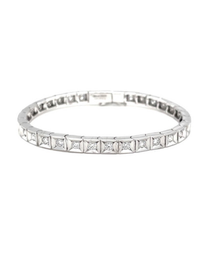Tennisarmband Brillant quadratische Facon 1