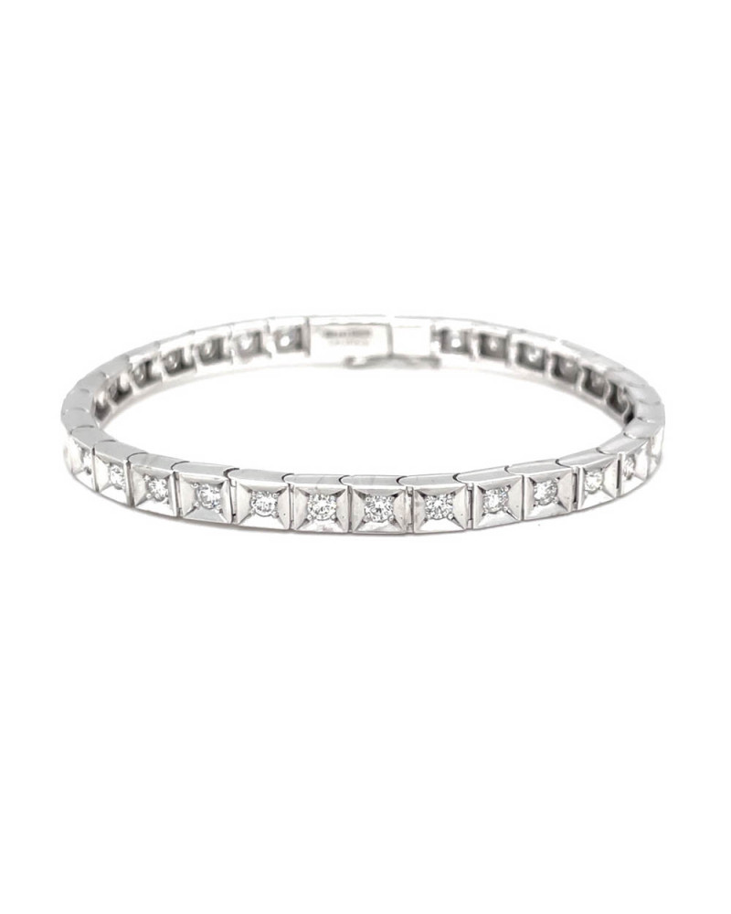 Tennisarmband Brillant quadratische Facon 1