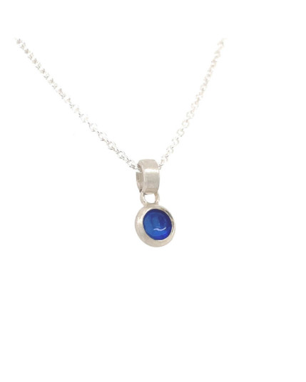 Anhänger mit blauem Email aus 925 Silber