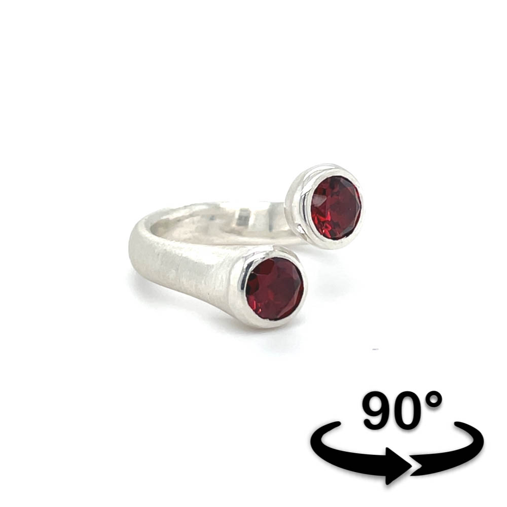 Granat Ring 925 Silber Sterlingsilber Damenring rot MRI 186-52 